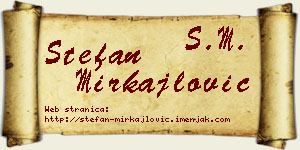 Stefan Mirkajlović vizit kartica